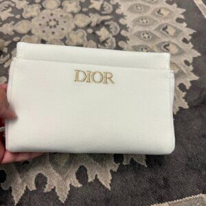 Christian Dior PRESTIGE Beauty Makeup Pouch NEW Limited Edition Velvety White